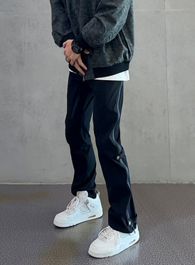 UNCLEBLUE 户外机能Gorpcore风街头复古休闲裤可调节男长裤