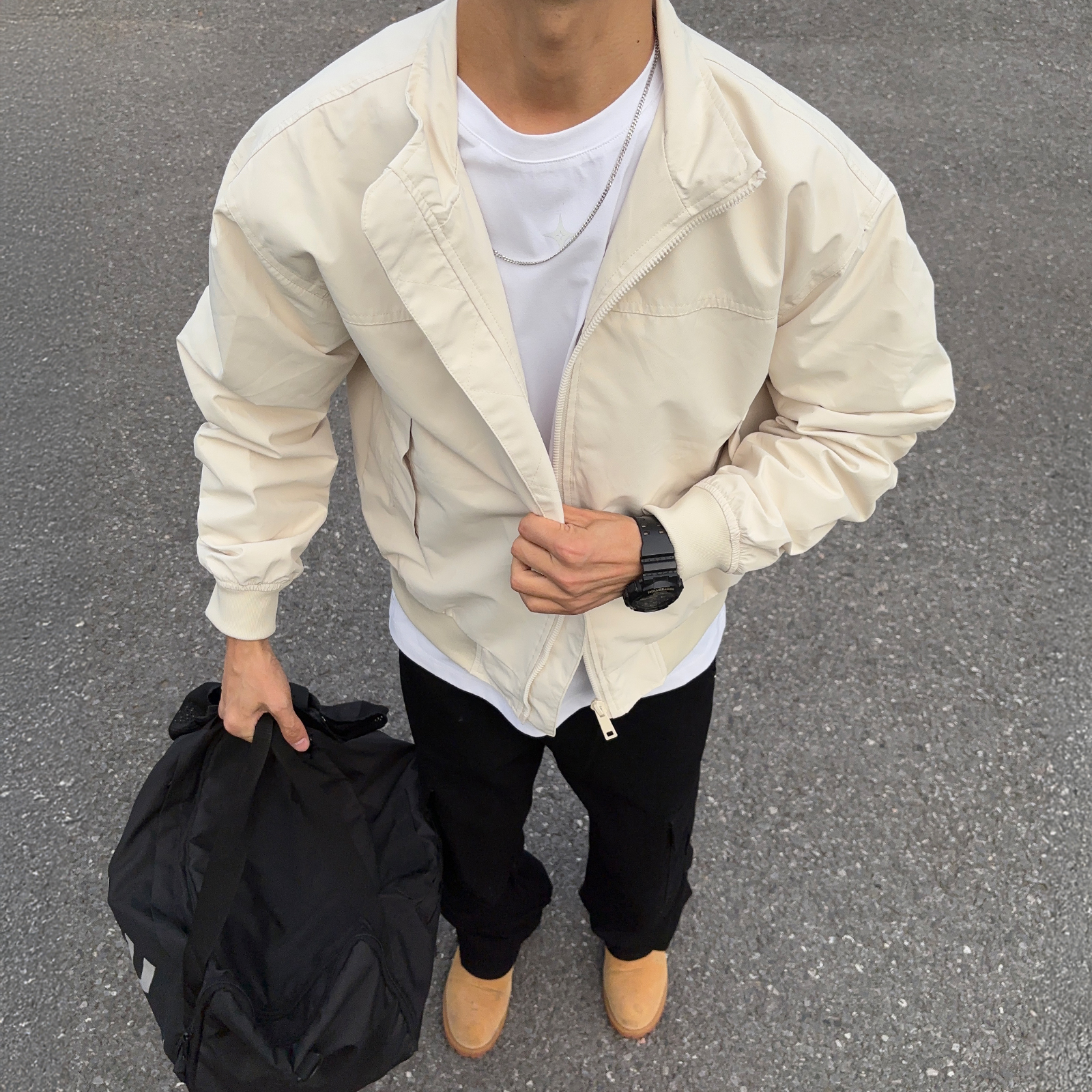 无注册商标美式飞行夹克硬汉风