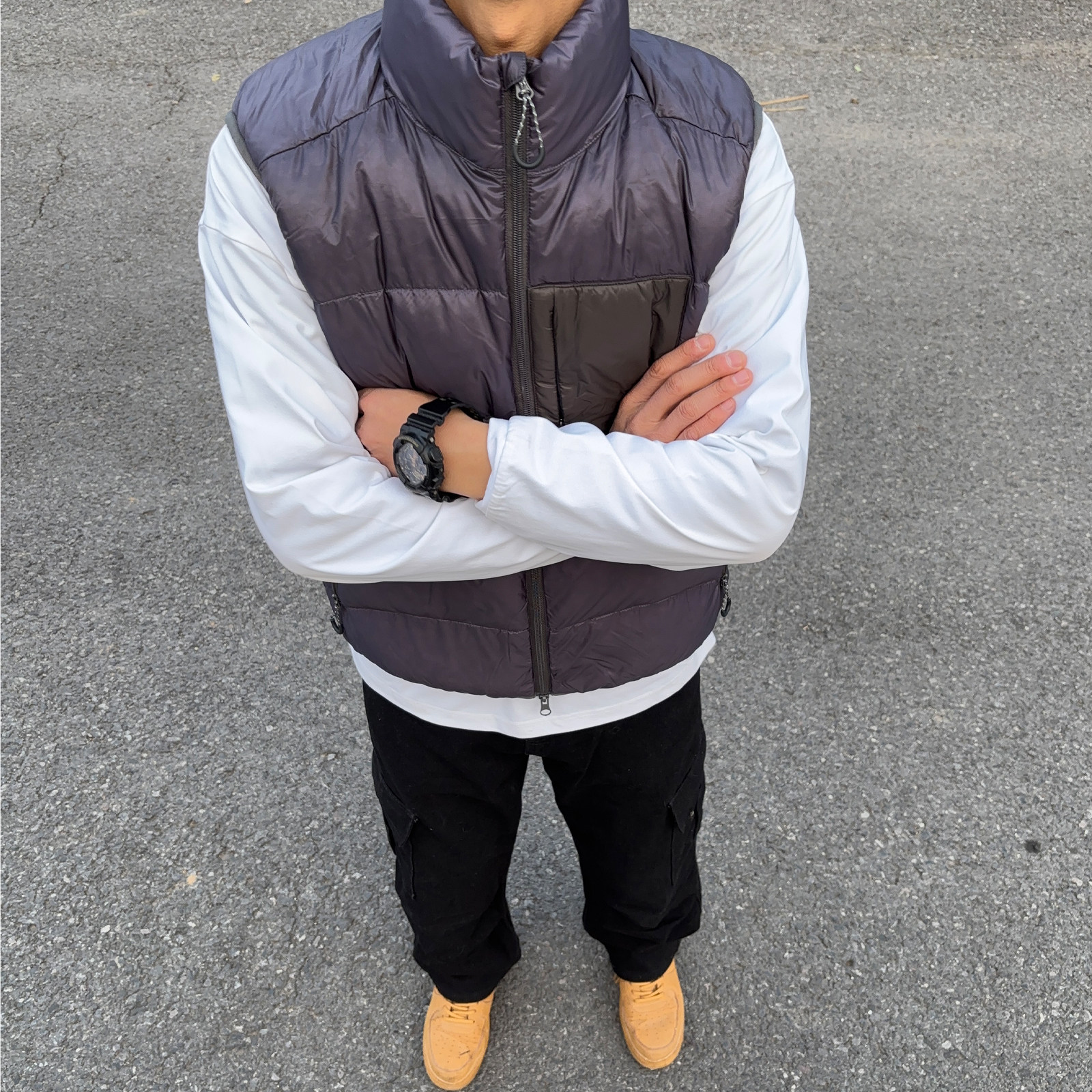 UNCLEBLUE冬季轻量化90白鸭绒三防排骨羽绒服保暖背心马甲男女