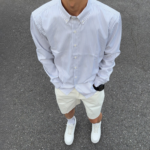 春秋新款休闲翻领衬衣长袖衬衫