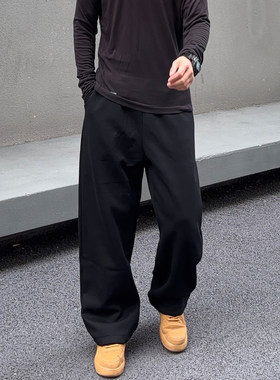 秋冬新款美式宽松卫衣卫裤三件套