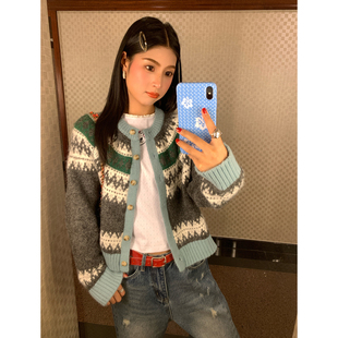 长袖 小个子开衫 毛衣可外穿内搭宽松毛线衣2025秋冬新款 今屿花花