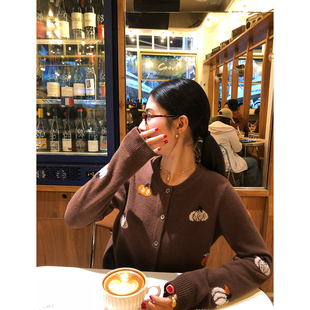 今屿花花毛衣可外穿内搭2025年新款 毛线衣保暖上衣 秋冬小个子开衫