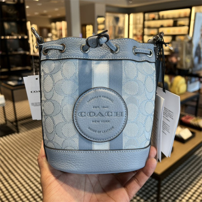 塔尖品质  Dempsey15水桶包Mini25新色手提包皮拼帆布斜跨包1019