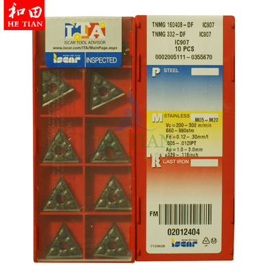 正宗伊斯卡TNMG160408-DF IC907/TNMG332三角形不锈钢淬火专用