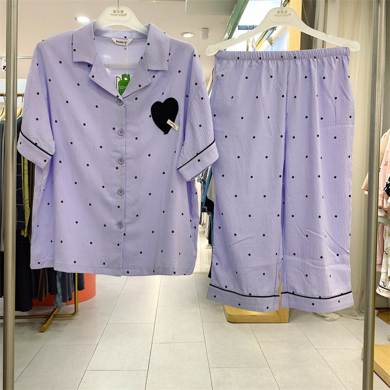 佰伦世家女梭织棉薄款家居服图片