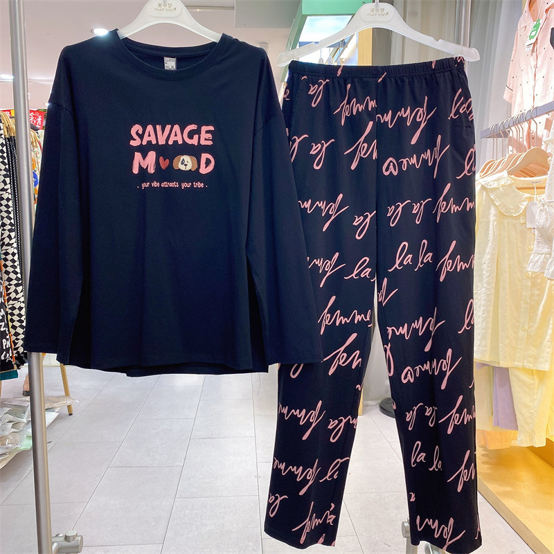 佰伦世家女针织棉卡通休闲家居服图片