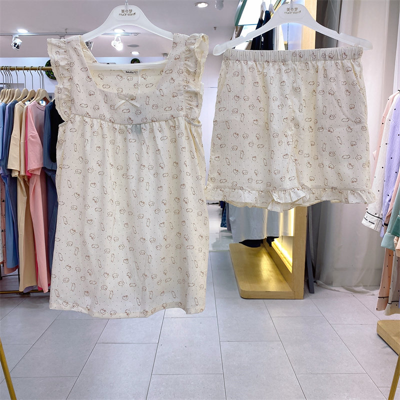 佰伦世家女梭织棉背心吊带家居服图片