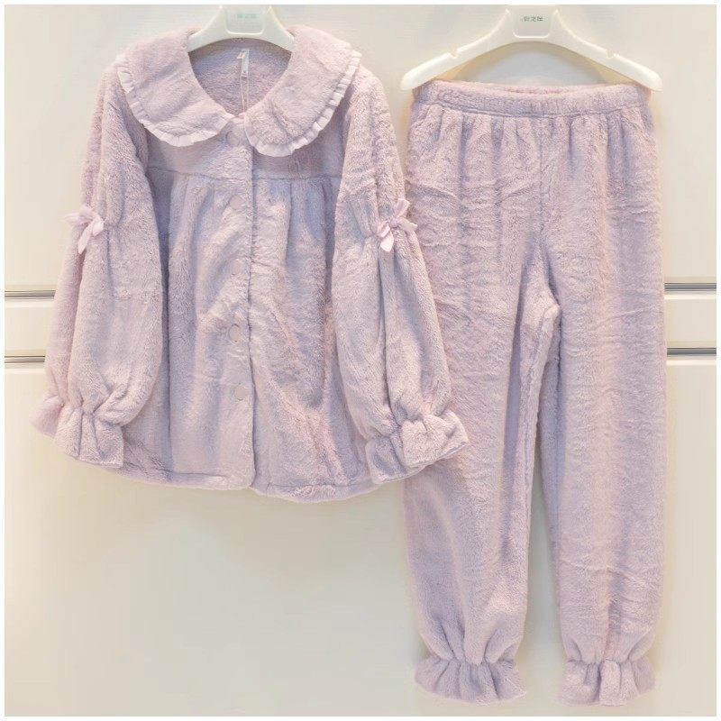 安之伴女珊瑚绒保暖家居服图片