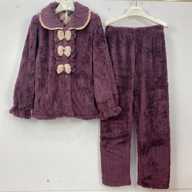 安之伴女士珊瑚绒保暖家居服