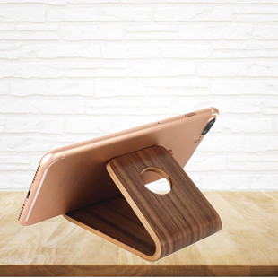 木质家用手机展示架茶拖架平板支架桌面简约高端创意收纳充电底座