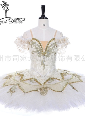 分体式乳白色睡美人GDC高档芭蕾演出服TUTU裙专业定制芭蕾比赛裙
