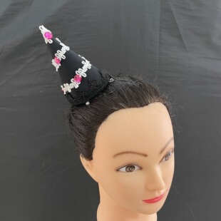 黑白色《百万小丑》芭蕾变奏头饰芭蕾舞TUTU裙头饰芭蕾比赛表演头