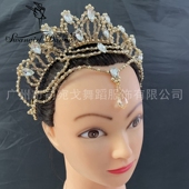 睡美人帕基塔专业手工芭蕾舞TUTU裙演出服配饰头饰发饰金色皇冠