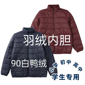 中小学生校服学生校园冬季防风保暖男女童款羽绒服内胆新款