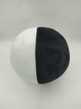 定制黑白毛绒球22cm一半白一半黑大红球30CM紫色球40cm绿色35CM50