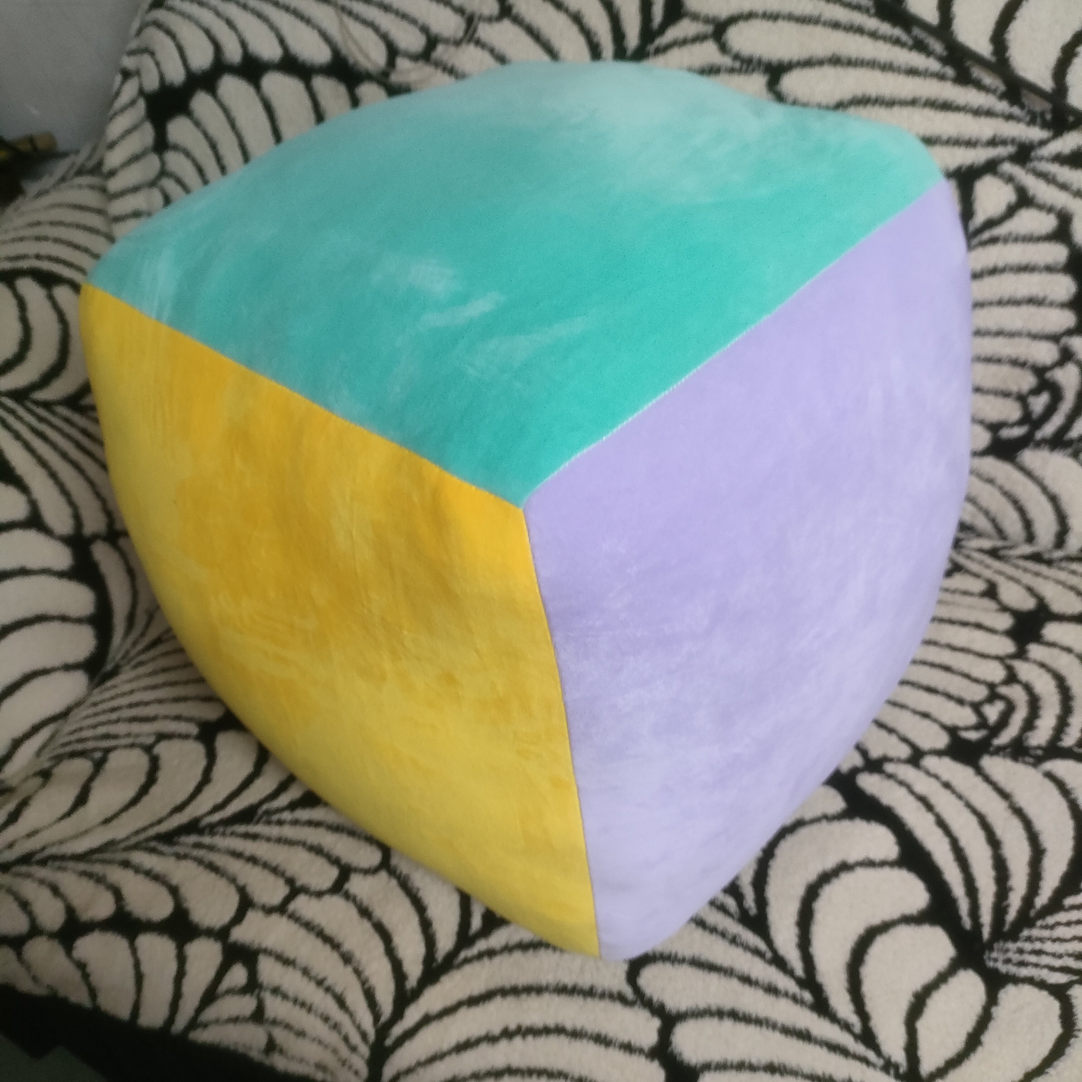 定制彩色毛绒大色子空白色子涂鸦筛子30cm40cm50cm60cm骰子表演用