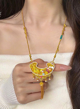 沙金999珐琅凤凰珍珠螺钿