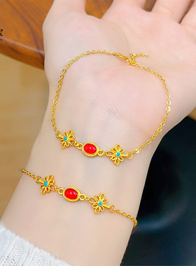 金店同款沙古法珐琅花丝凤