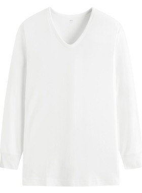 lativ 诚衣 无侧缝U领九分袖内衣-男