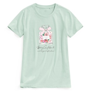 女 淡香微光印花T恤 lativ 诚衣