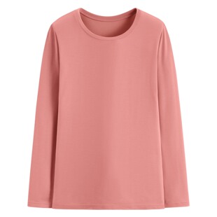 lativ 诚衣 heatup轻磨毛圆领长袖上衣-女