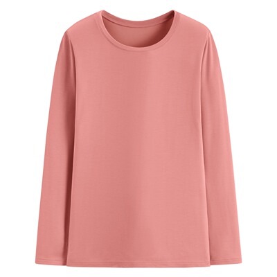 lativ 诚衣 heatup轻磨毛圆领长袖上衣-女