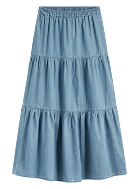 lativ 诚衣 软牛仔蛋糕长裙-女