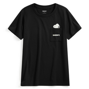 史努比系列口袋印花T恤 女 诚衣 lativ