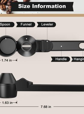 亚马逊新品 Coffee Measuring Spoon 咖啡量勺带漏斗蛋白粉滑动