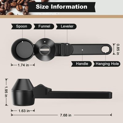 亚马逊新品 Coffee Measuring Spoon 咖啡量勺带漏斗蛋白粉滑动