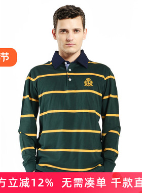 圣大保罗专柜品质秋冬新款男装丝光棉长袖T恤POLO衫大码PW12KT006