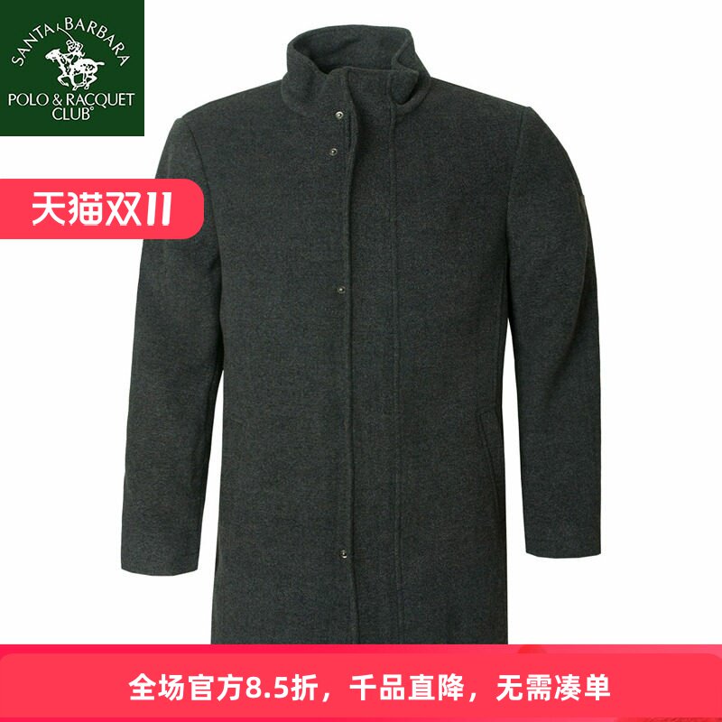 防风中年羊绒派克商务休闲大衣