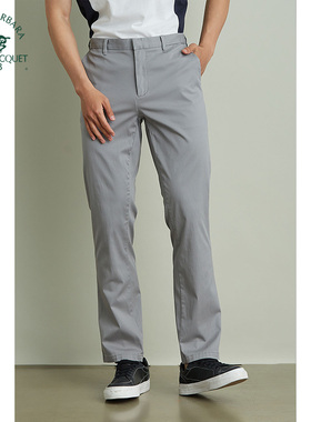 圣大保罗男装春夏新款合身版休闲裤商务中腰薄款长裤子PS20WP110M