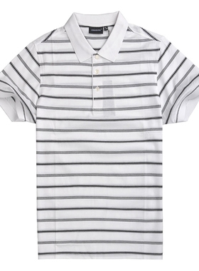 LONDON FOG/伦敦雾夏款男士商务休闲条纹短袖T恤衫大码LS11KT206