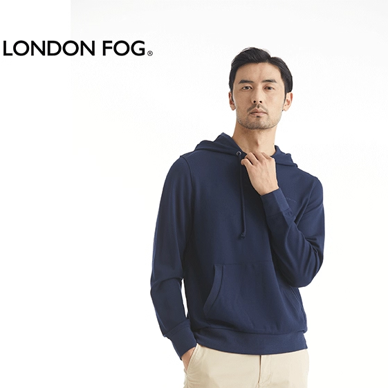 LONDONFOG连帽卫衣针织休闲衫男