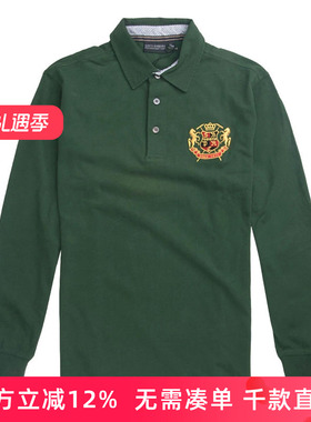 圣大保罗品质行货秋冬商务风棉制净色男士长袖polo衫T恤PW11KT101