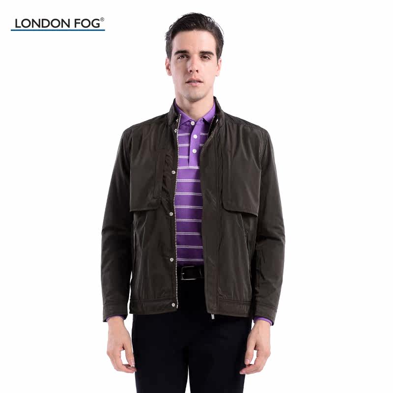 LONDON FOG/伦敦雾专柜品质男装春季薄款大码单夹克外套LS11WJ005