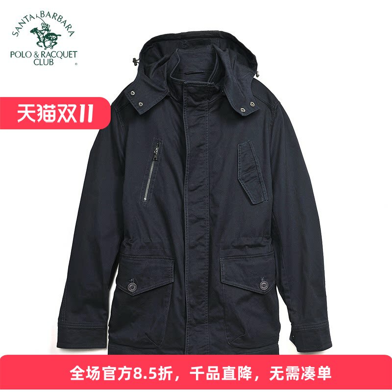男装秋冬款休闲连帽夹克