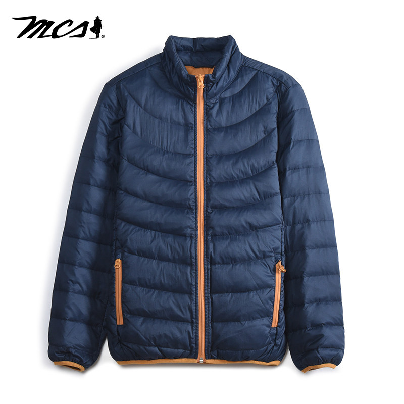 MCS复古立领休闲羽绒服男