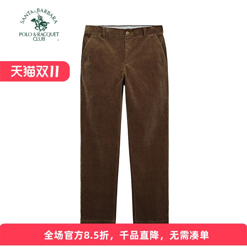 圣大保罗秋冬男条绒直筒休闲裤