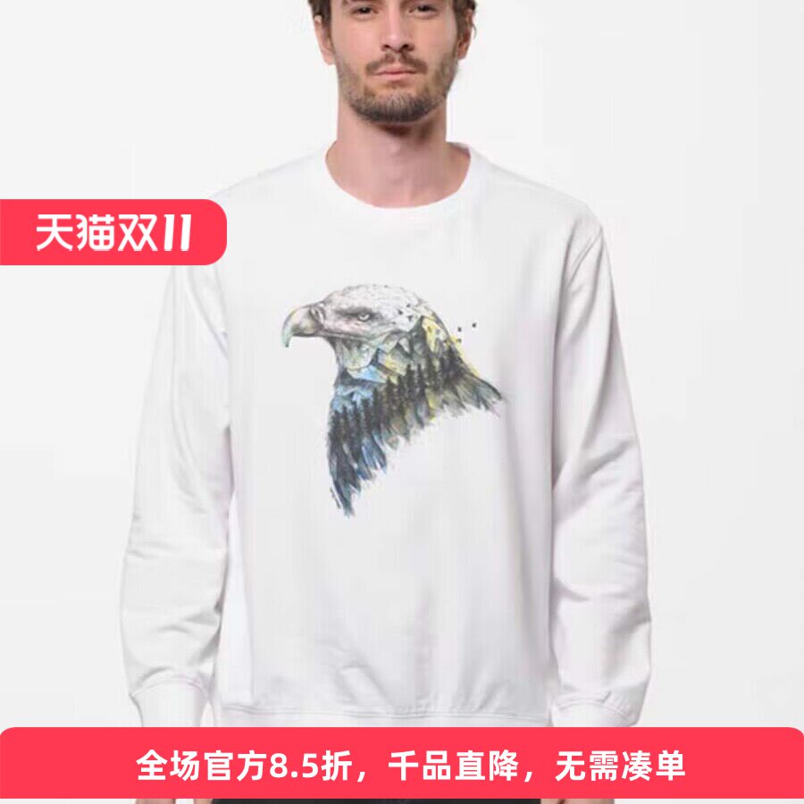 MCS万宝路男士圆领弹力棉卫衣