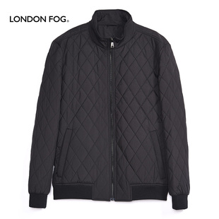 商务休闲外套保暖防风袄子 伦敦雾男立领格纹棉衣冬季 LONDON FOG
