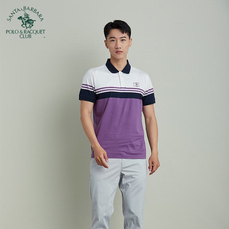 圣大保罗男装纯棉大码t恤短袖中青年商务爸爸上衣半袖Polo衫夏季