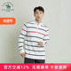 圣大保罗男装 PW20KT134M T恤春秋宽松纯棉条纹翻领polo衫 新款 长袖