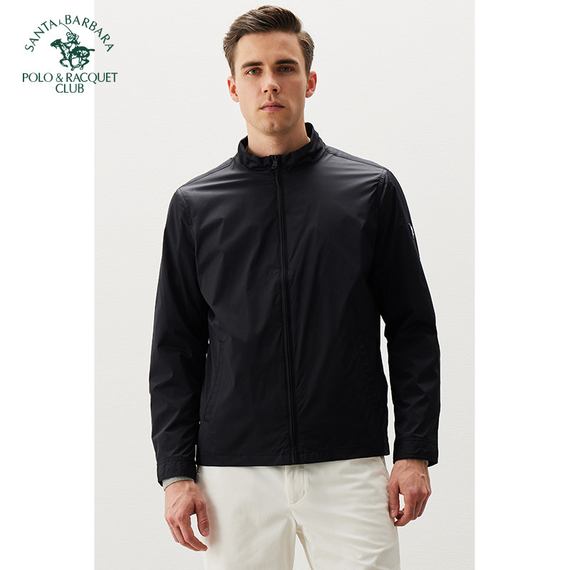 圣大保罗男装宽松版春装新款休闲商务绅士立领夹克外套PS21WJ081M