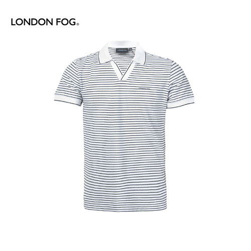 LONDONFOG夏新款翻领短袖T恤男