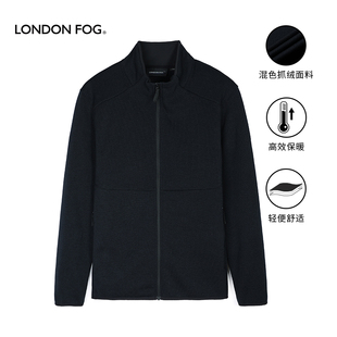 男士 LONDON 休闲卫衣单外套开衫 伦敦雾立领拉链抓绒衣秋冬款 FOG