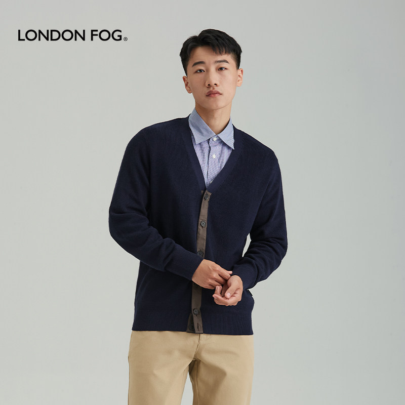 LONDONFOG/伦敦雾V领针织开衫