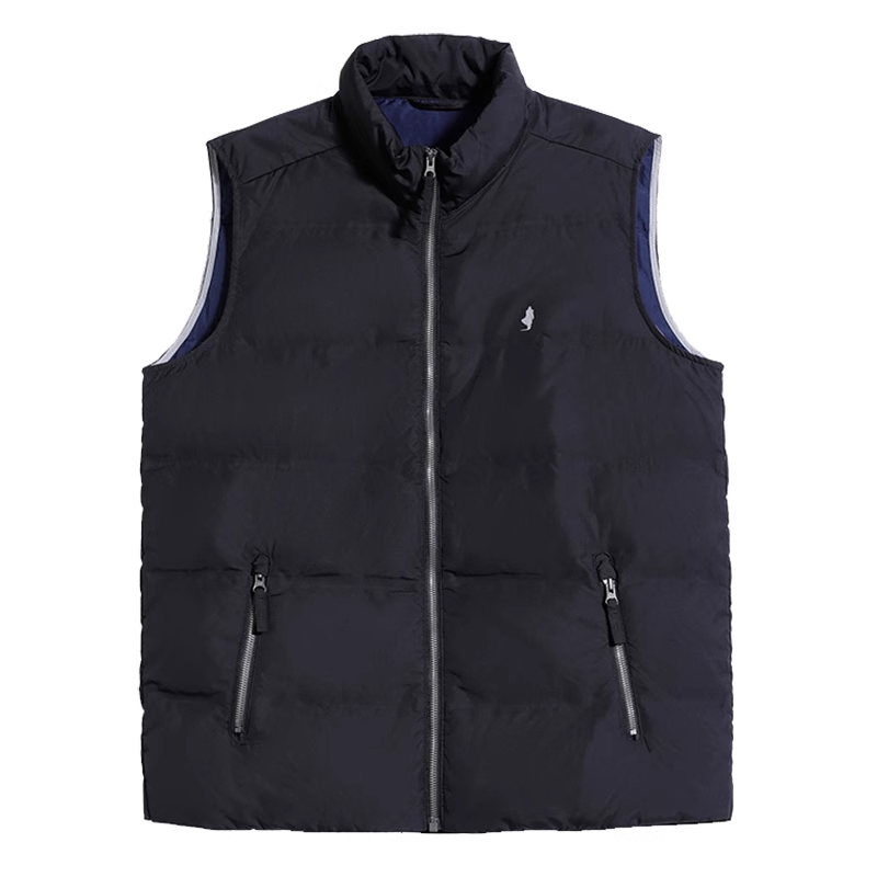 MCS万宝路男装背心马甲冬季休闲保暖潮流修身立领轻薄羽绒背心